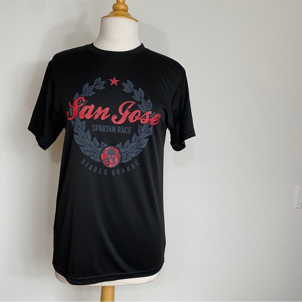 3/$25 Unisex Black Spartan Race 2018 San Jose Diablo Grande Crew T-Shirt Size S